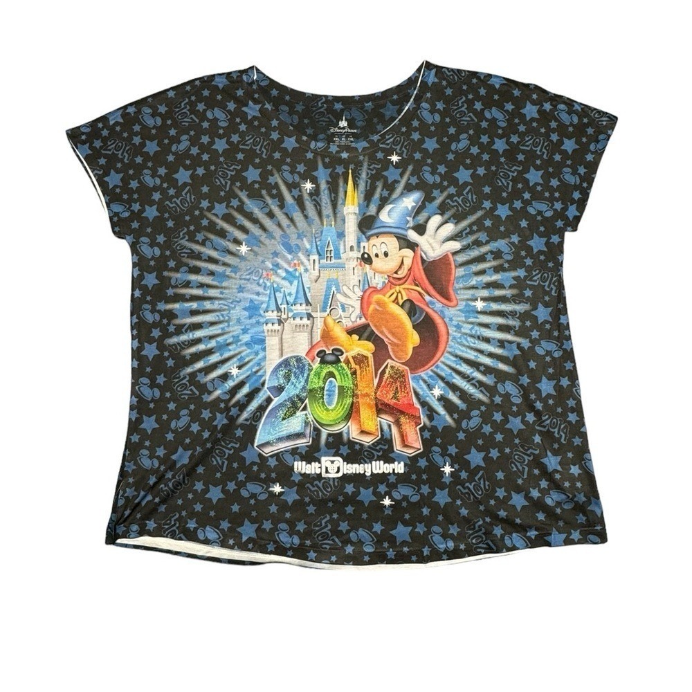 Disney‎ Parks Sorcerer Mickey Mouse 2014 Star T-shirt Magician Womens Size XL
